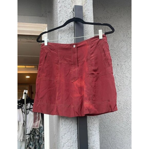 Isabel Étoile Marant Mini Skirt Red Solid  S - Picture 2 of 2